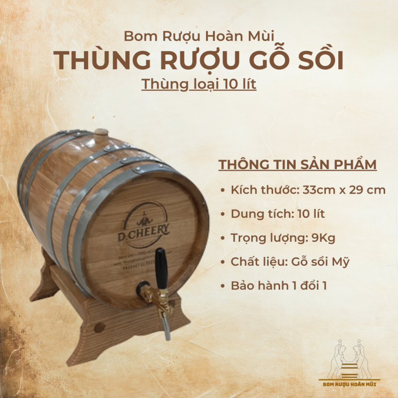 Thùng rượu gỗ sồi